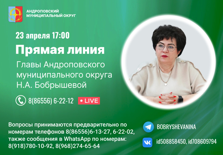 «Прямая линия» с главой округа. «Прямая линия» с главой округа.