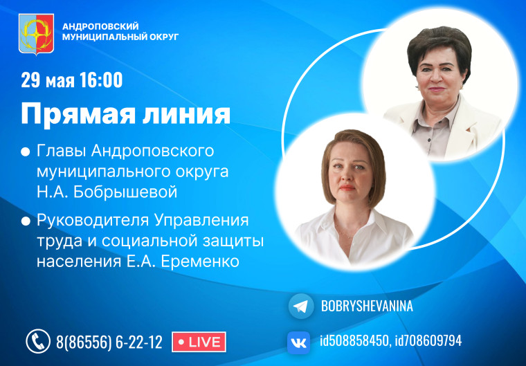 «Прямая линия» с главой округа. «Прямая линия» с главой округа.